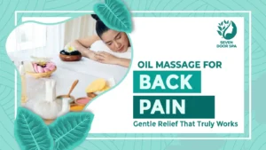 Oil massage for back pain